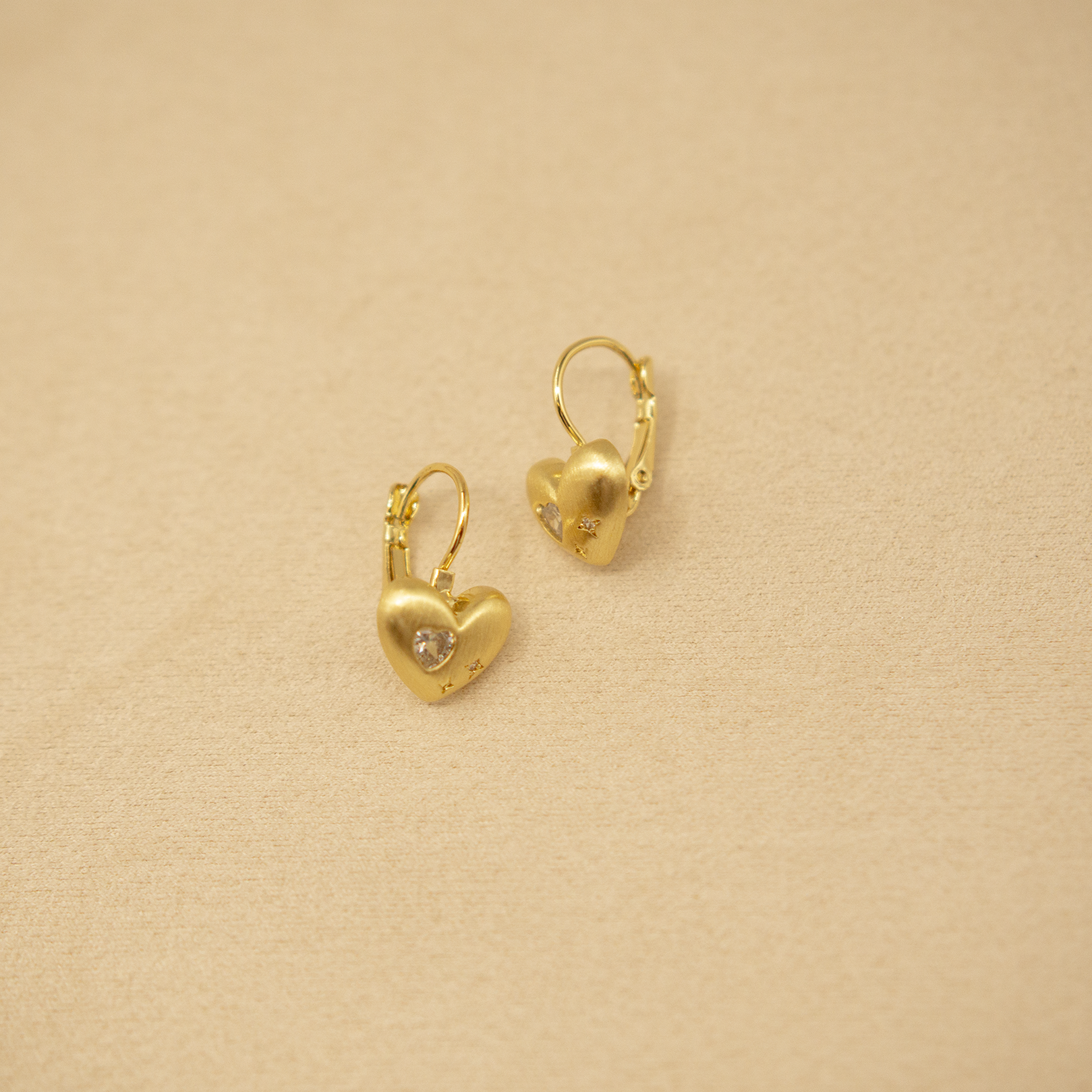 Satin Heart Earrings