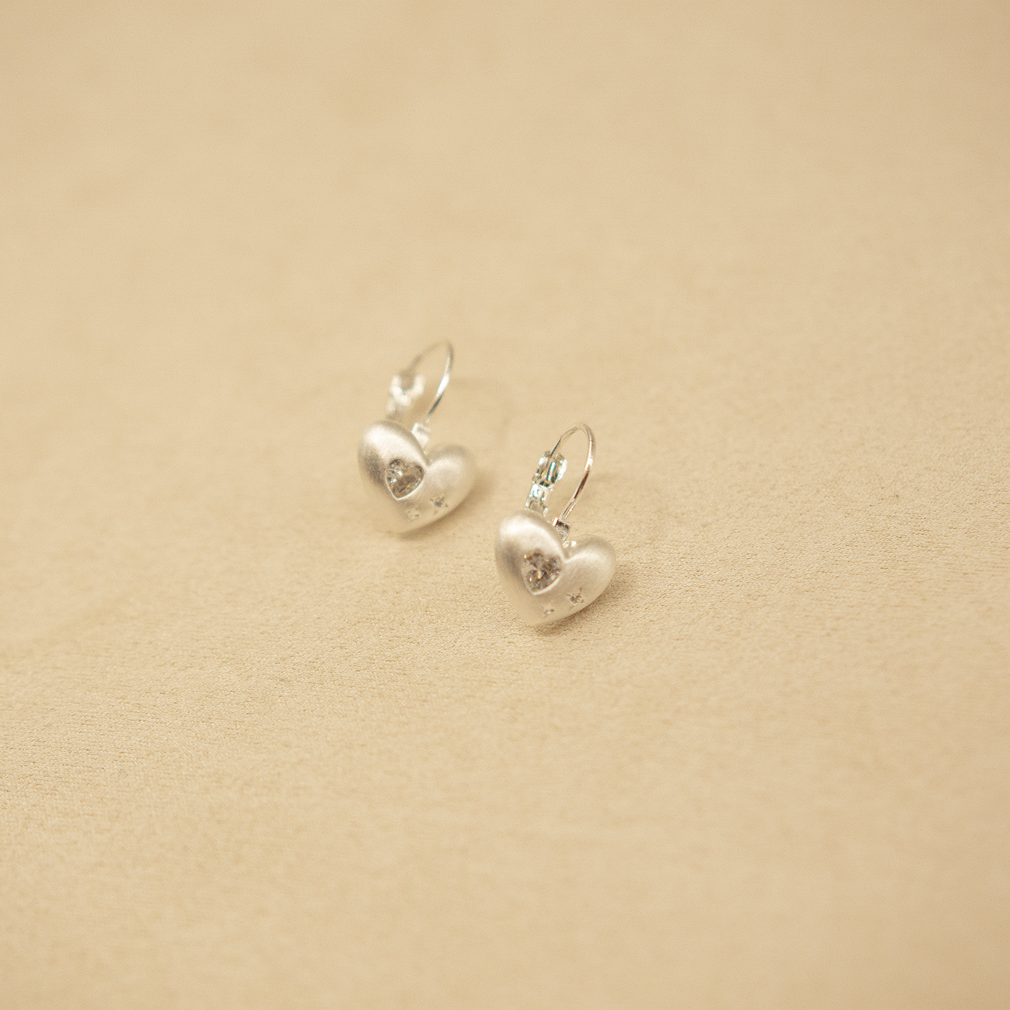 Satin Heart Earrings