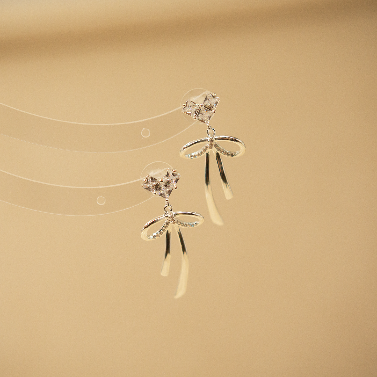 Crystal Ribbon Earrings