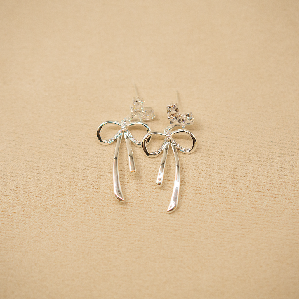 Crystal Ribbon Earrings