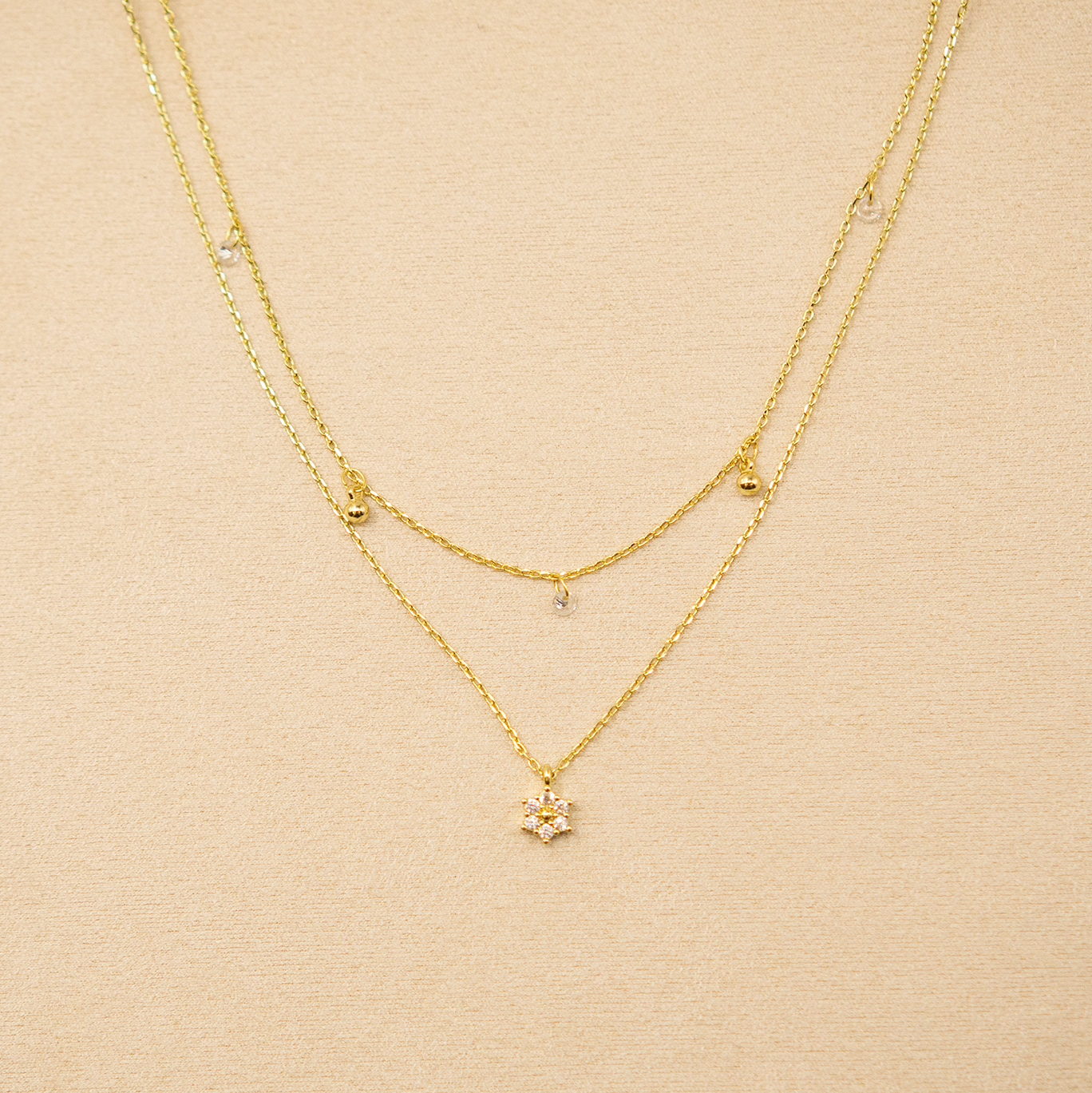 Sunlit Bloom Layered Necklace