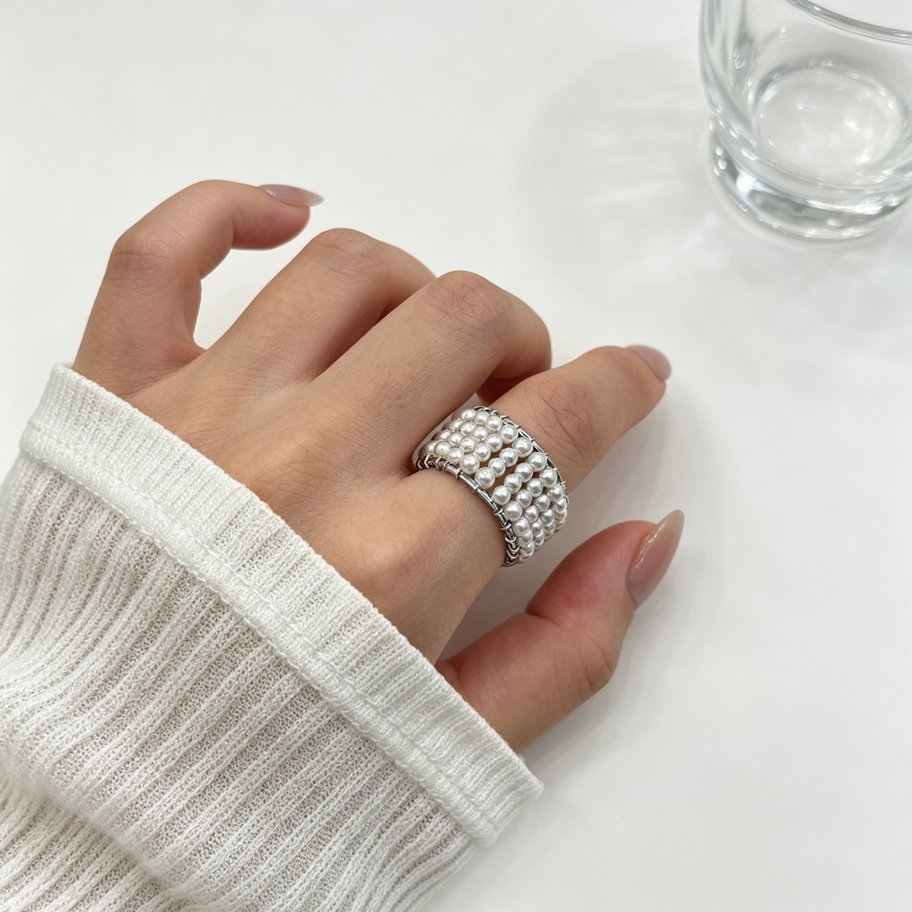 Pearl Cascade Ring