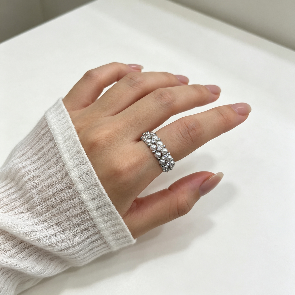 Pearl Duet Ring