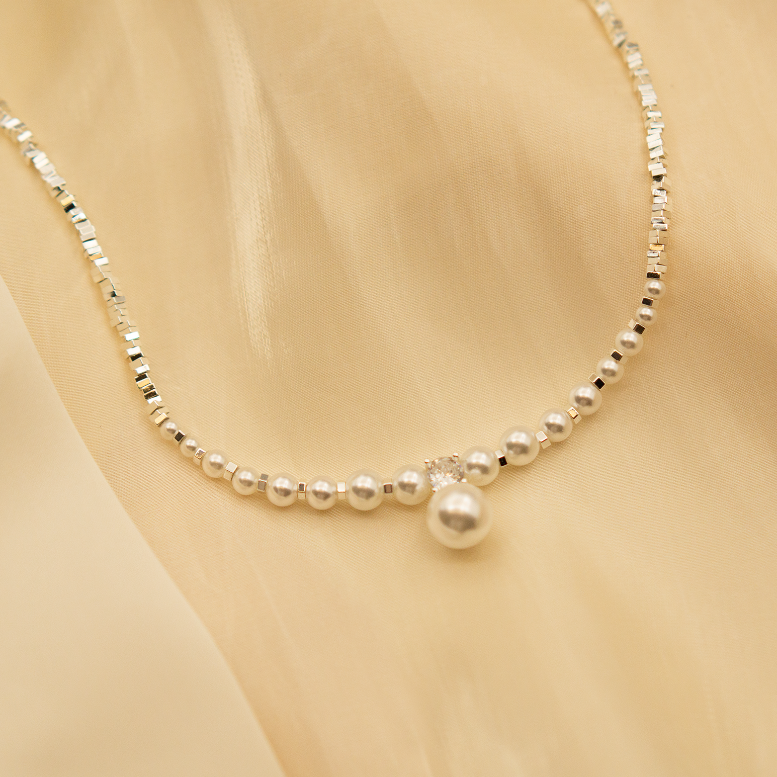 Glimmer Dew Crystal Necklace
