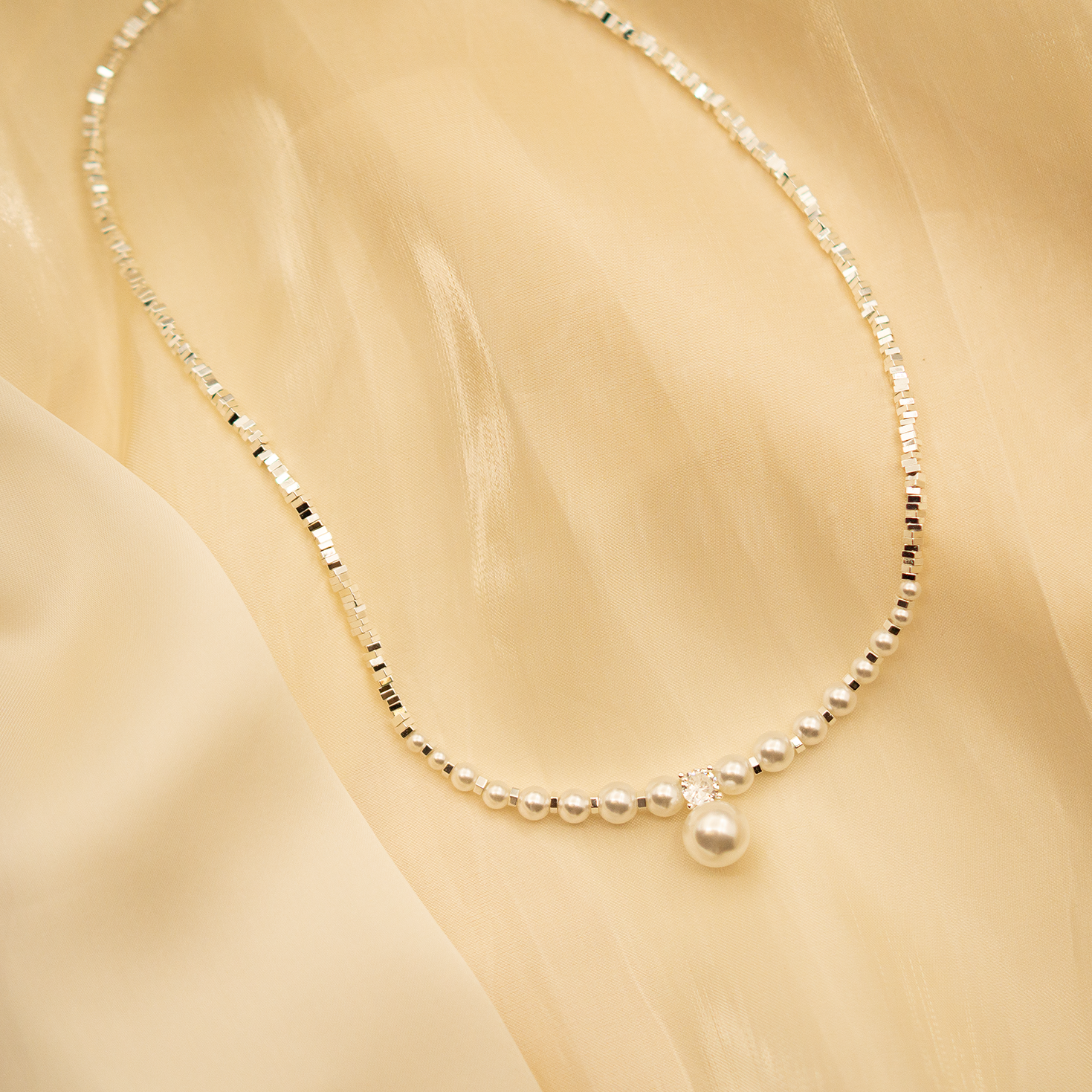 Glimmer Dew Crystal Necklace