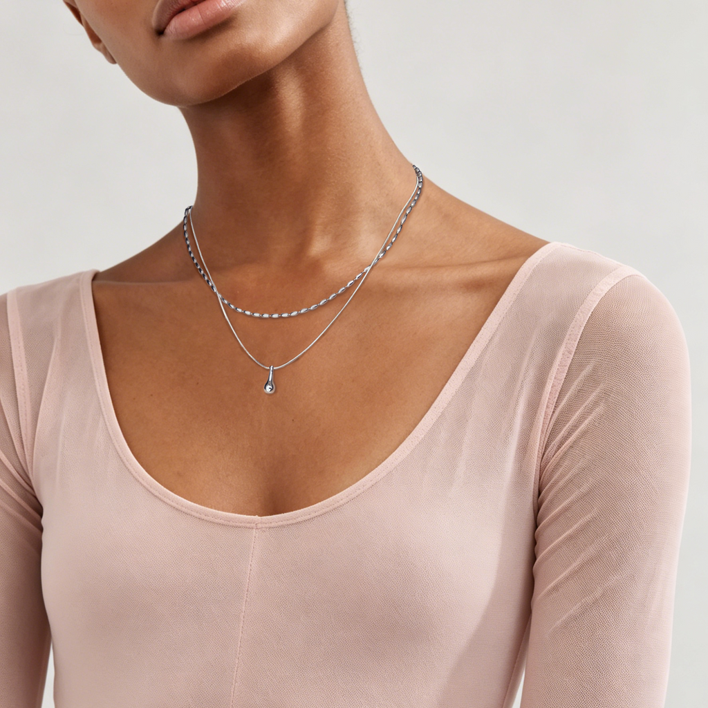 Frosty Droplet Necklace