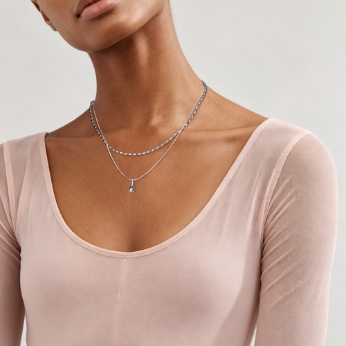 Frosty Droplet Necklace