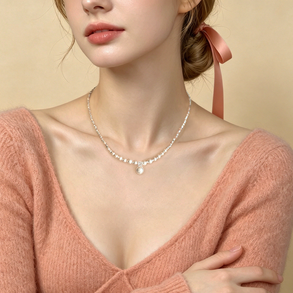 Glimmer Dew Crystal Necklace