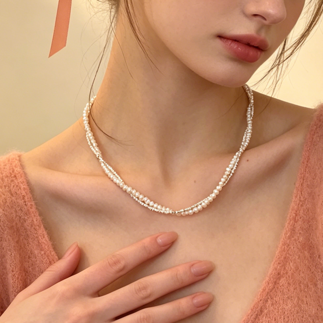 Pearl Wave Necklace